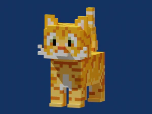Voxel Cat 3D Model