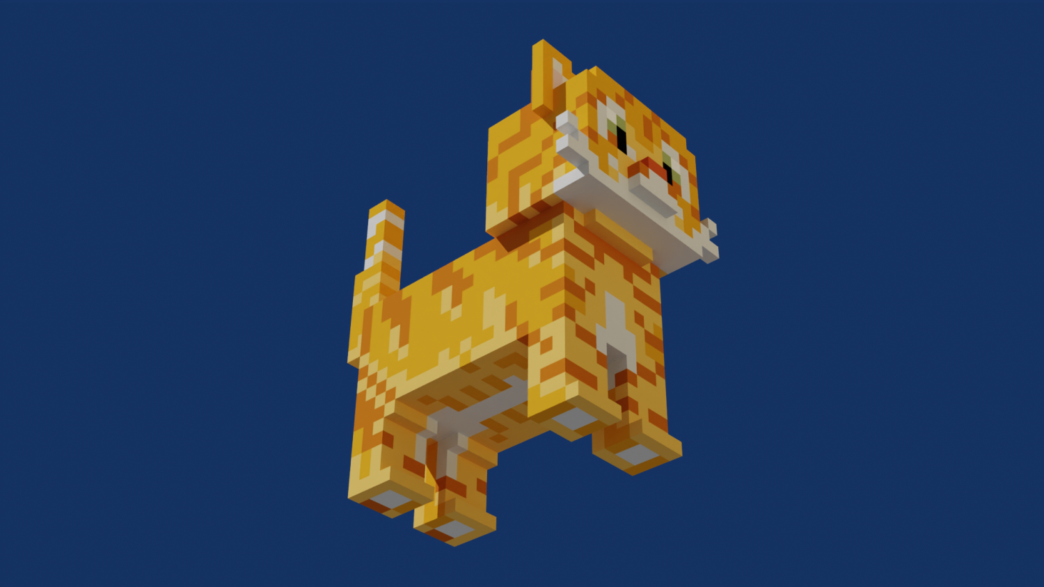 Voxel Cat 3D Модель in Кот 3DExport