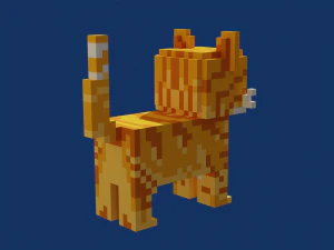 Voxel Cat 3D Model