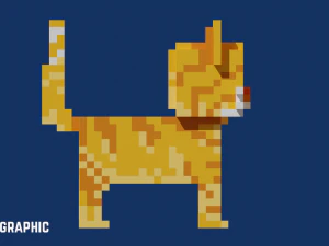 Voxel Cat 3D Model