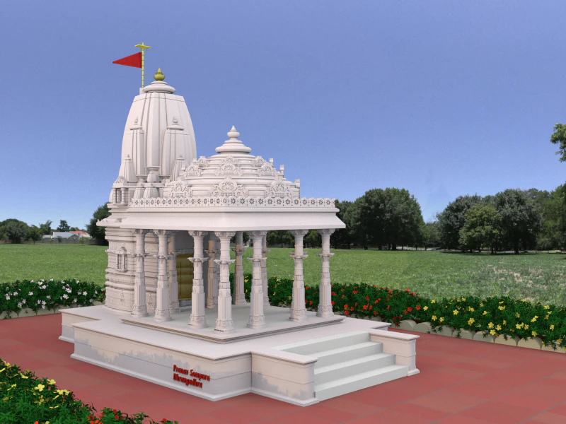 3D Temple 3D Model .c4d .max .obj .3ds .fbx .stl .blend 