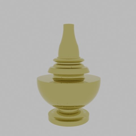 Temple Golden Kalash Modelo 3D .c4d .max .obj .3ds .fbx .stl .blend 