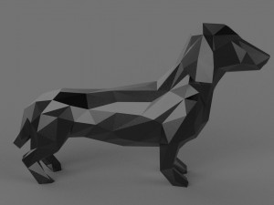 Dachshund 3d printable model Modelo de Impressão 3D