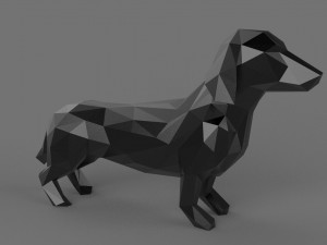 Dachshund 3d printable model Modelo de Impressão 3D