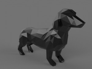 Dachshund 3d printable model Modelo de Impressão 3D
