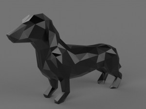 Dachshund 3d printable model Modelo de Impressão 3D