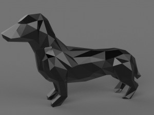 Dachshund 3d printable model Modelo de Impressão 3D