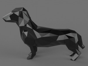 Dachshund 3d printable model Modelo de Impressão 3D