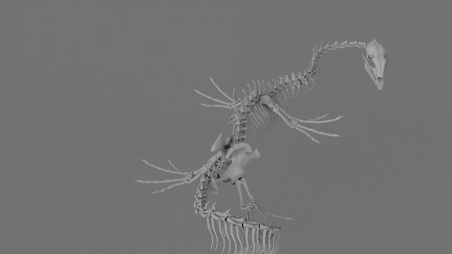3D DRAGON SKELETON PRINTABLE MODEL 3Dプリントモデル .c4d .max .obj .3ds .fbx .stl .blend 