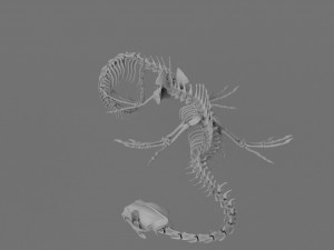 3D DRAGON SKELETON PRINTABLE MODEL 3Dプリントモデル