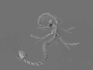 3D DRAGON SKELETON PRINTABLE MODEL 3Dプリントモデル