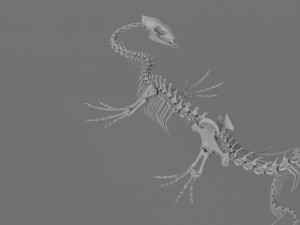 3D DRAGON SKELETON PRINTABLE MODEL 3Dプリントモデル