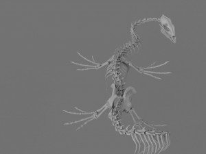 3D DRAGON SKELETON PRINTABLE MODEL 3Dプリントモデル