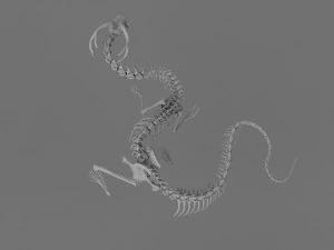 3D DRAGON SKELETON PRINTABLE MODEL 3D Print Model