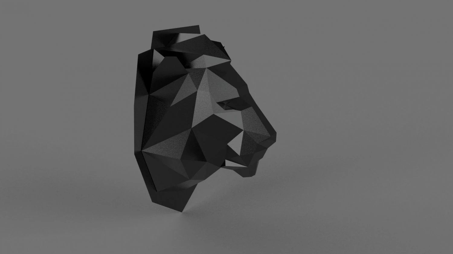 3D LOW POLY LION PRINTABLE MODEL 3D Print Model .c4d .max .obj .3ds .fbx .stl .blend 