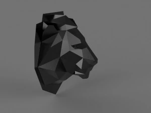 3D D&Uuml;Ş&Uuml;K POLİ ASLAN YAZDIRILABİLİR MODEL 3D Baskı Modeli