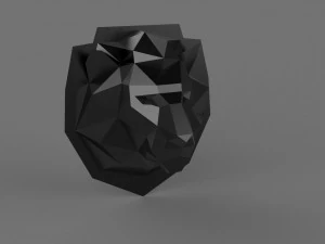 3D LOW POLY LION PRINTABLE MODEL 3D Print Model