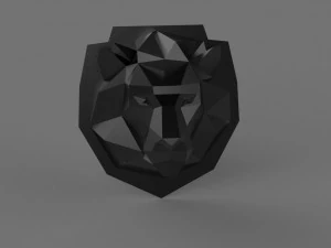 3D LOW POLY LION PRINTABLE MODEL 3D Print Model