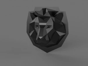 3D LOW POLY LION PRINTABLE MODEL 3D Print Model