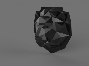 3D LOW POLY LION PRINTABLE MODEL 3D प्रिंट मॉडल