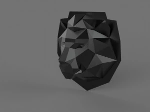 3D LOW POLY LION PRINTABLE MODEL 3D Print Model