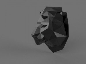 3D LOW POLY LION PRINTABLE MODEL 3D प्रिंट मॉडल