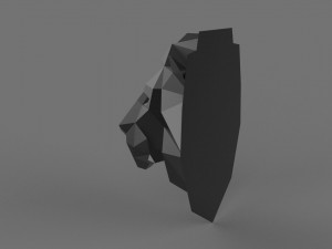 3D LOW POLY LION PRINTABLE MODEL 3D प्रिंट मॉडल