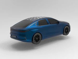 Concetto di auto elettrica berlina Togg Modello 3D