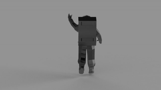 3D LOW POLY ASTRONOUT PRINTABLE MODEL Modello 3D .c4d .max .obj .3ds .fbx .stl .blend