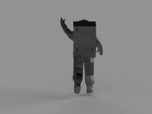 3D LOW POLY ASTRONOUT PRINTABLE MODEL 3D-Modell