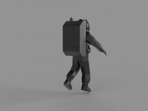 3D LOW POLY ASTRONOUT PRINTABLE MODEL 3D Model
