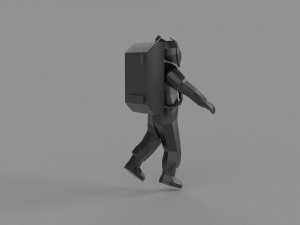 3D LOW POLY ASTRONOUT PRINTABLE MODEL Modello 3D