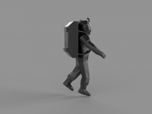 3D LOW POLY ASTRONOUT PRINTABLE MODEL Modello 3D