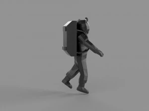 3D LOW POLY ASTRONOUT PRINTABLE MODEL 3D Model