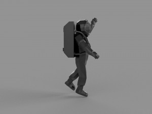 3D LOW POLY ASTRONOUT PRINTABLE MODEL Modello 3D