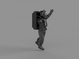 3D LOW POLY ASTRONOUT PRINTABLE MODEL Modello 3D
