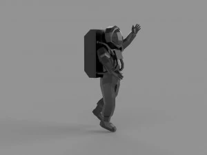 3D LOW POLY ASTRONOUT PRINTABLE MODEL 3D Model
