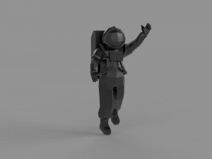 3D LOW POLY ASTRONOUT PRINTABLE MODEL Modello 3D