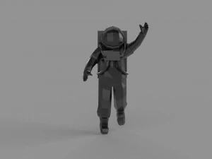 3D LOW POLY ASTRONOUT PRINTABLE MODEL 3D Model