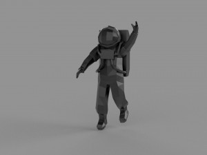 3D LOW POLY ASTRONOUT PRINTABLE MODEL Modello 3D