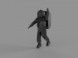 3D LOW POLY ASTRONOUT PRINTABLE MODEL Modello 3D