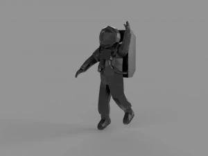 3D LOW POLY ASTRONOUT PRINTABLE MODEL 3D Model