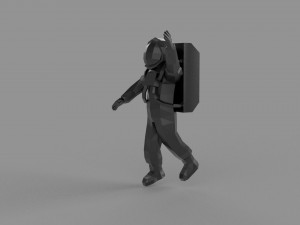 3D LOW POLY ASTRONOUT PRINTABLE MODEL Modello 3D
