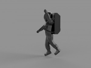 3D LOW POLY ASTRONOUT PRINTABLE MODEL Modello 3D