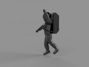 3D LOW POLY ASTRONOUT PRINTABLE MODEL 3D Model