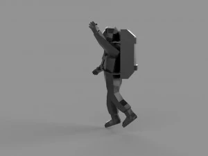 3D LOW POLY ASTRONOUT PRINTABLE MODEL 3D Model