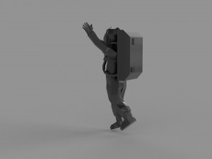 3D LOW POLY ASTRONOUT PRINTABLE MODEL Modello 3D