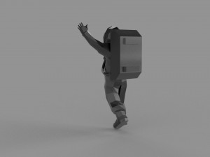 3D LOW POLY ASTRONOUT PRINTABLE MODEL Modello 3D