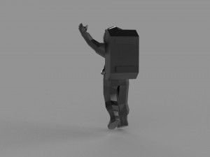 3D LOW POLY ASTRONOUT PRINTABLE MODEL Modello 3D