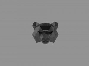 3D LOW POLY BARS MASK PRINTABLE MODEL Modelo 3D